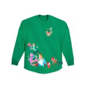 NWT Disney Parks Green Classics Christmas Holiday Character Spirit Jersey 2023 M